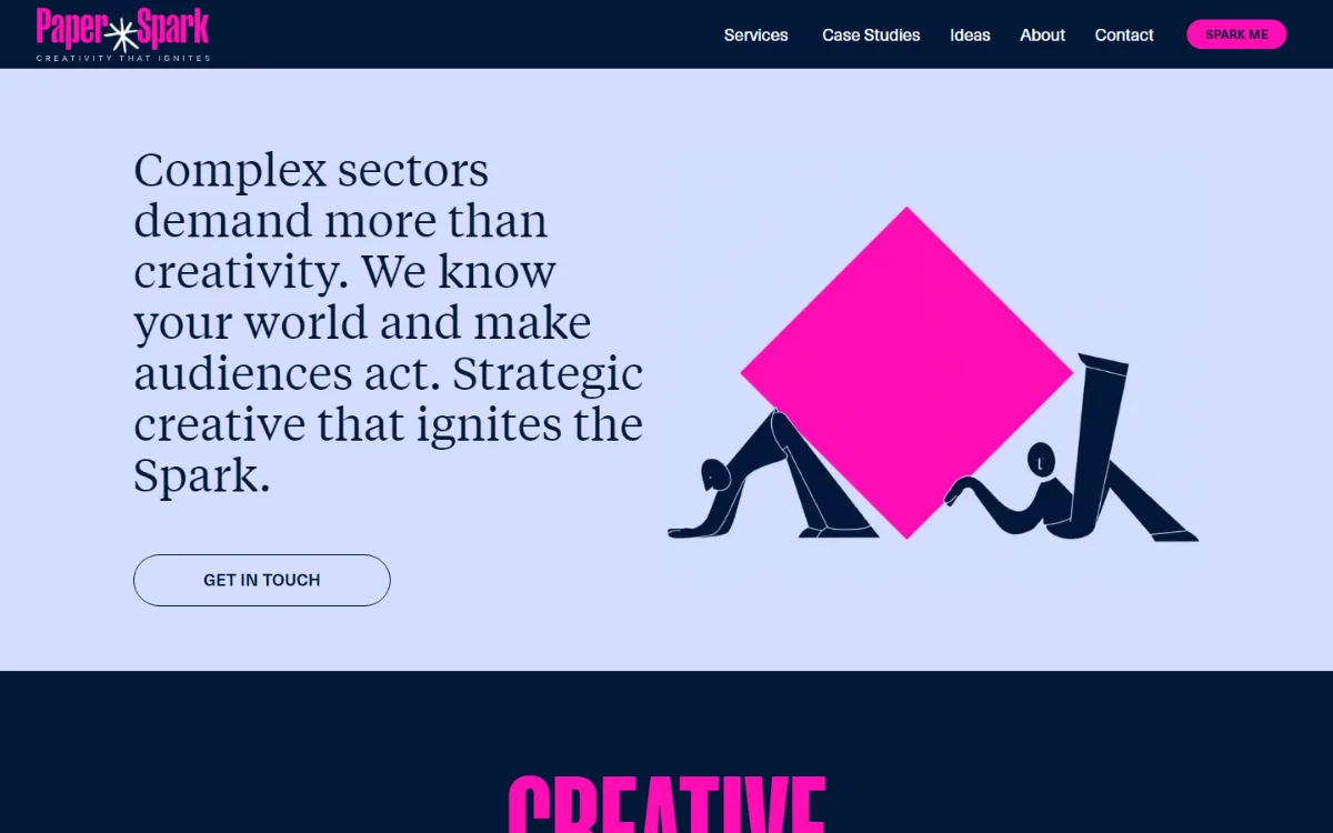 Paper + Spark website home page